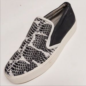 Practically new VINCE snakeskin slip on sneakers